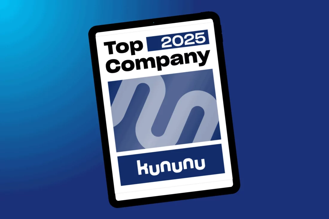 RoboPlanet wird Top Company von Kununu 2025, Grafik zeigt Auszeichnungs Siegel