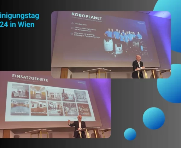 Collage mit Bildern vom Reinigungstag in Wien