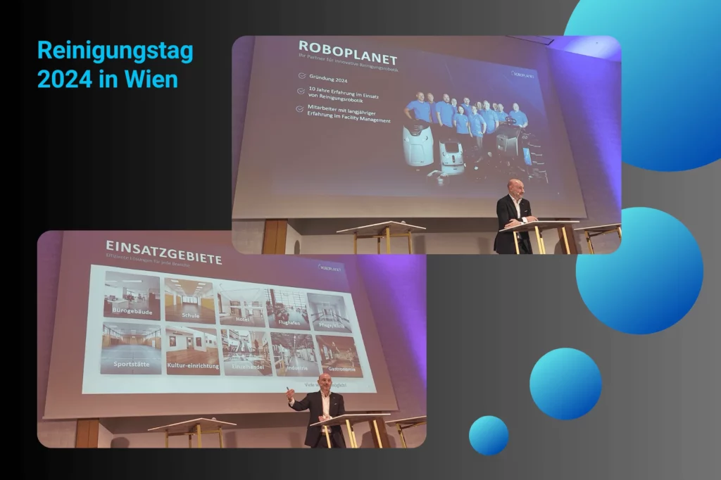 Collage mit Bildern vom Reinigungstag in Wien