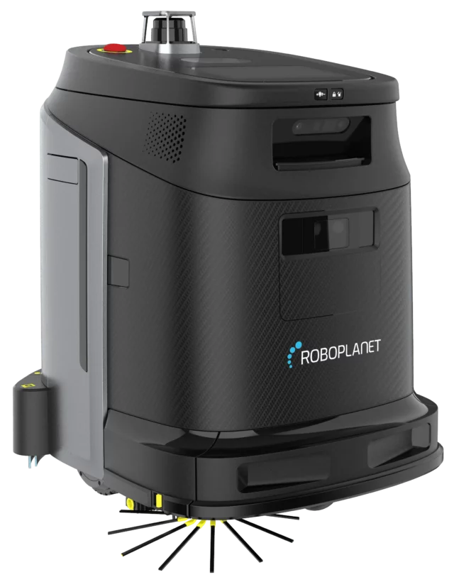 Gausium Phantas von RoboPlanet als Freisteller mit RoboPlanet Logo