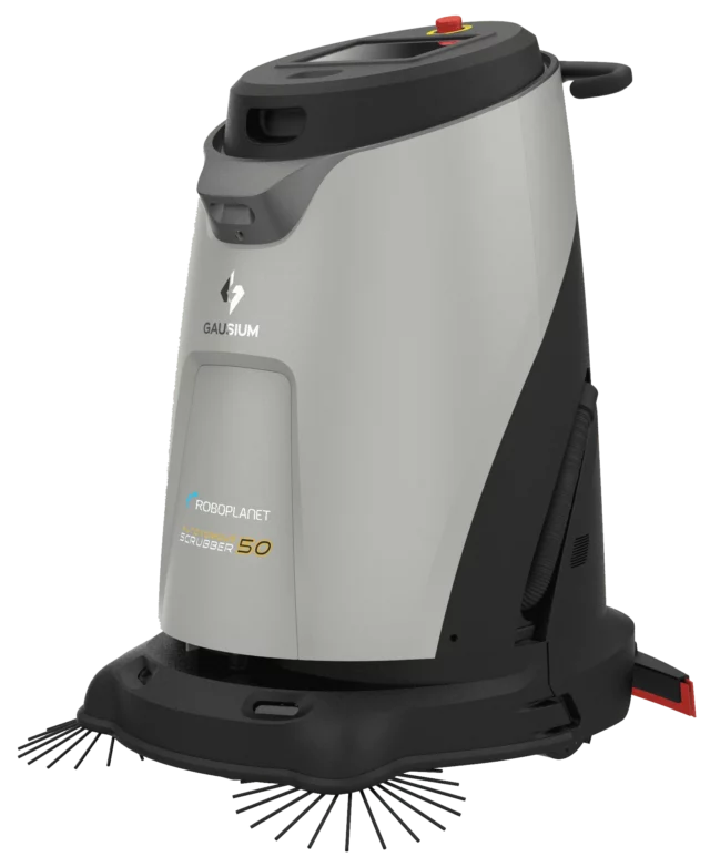 Gausium Scrubber 50 von RoboPlanet mit Sauglippe und Bürstwalzen