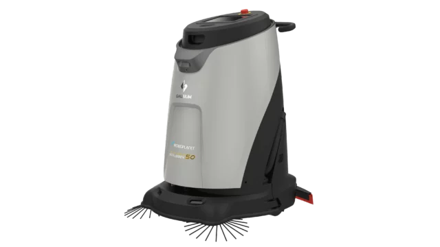 Gausium Scrubber 50 von RoboPlanet als Freisteller mit Logo