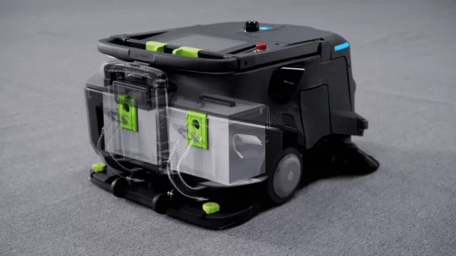 Pudu MT1 Vac von RoboPlanet zeigt Müllbeutel Kabinen