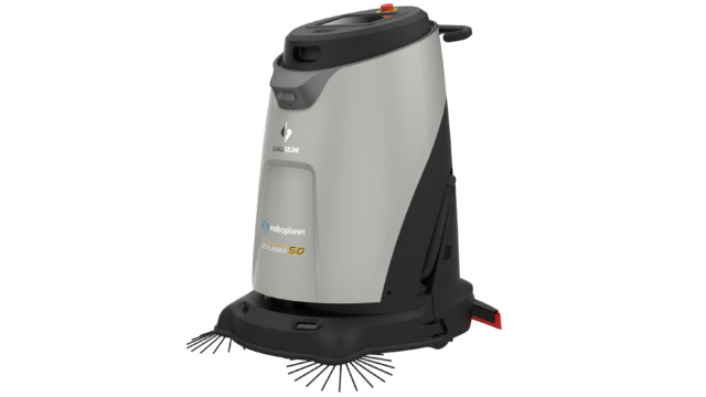 Gausium Scrubber 50 von RoboPlanet als Freisteller mit Logo