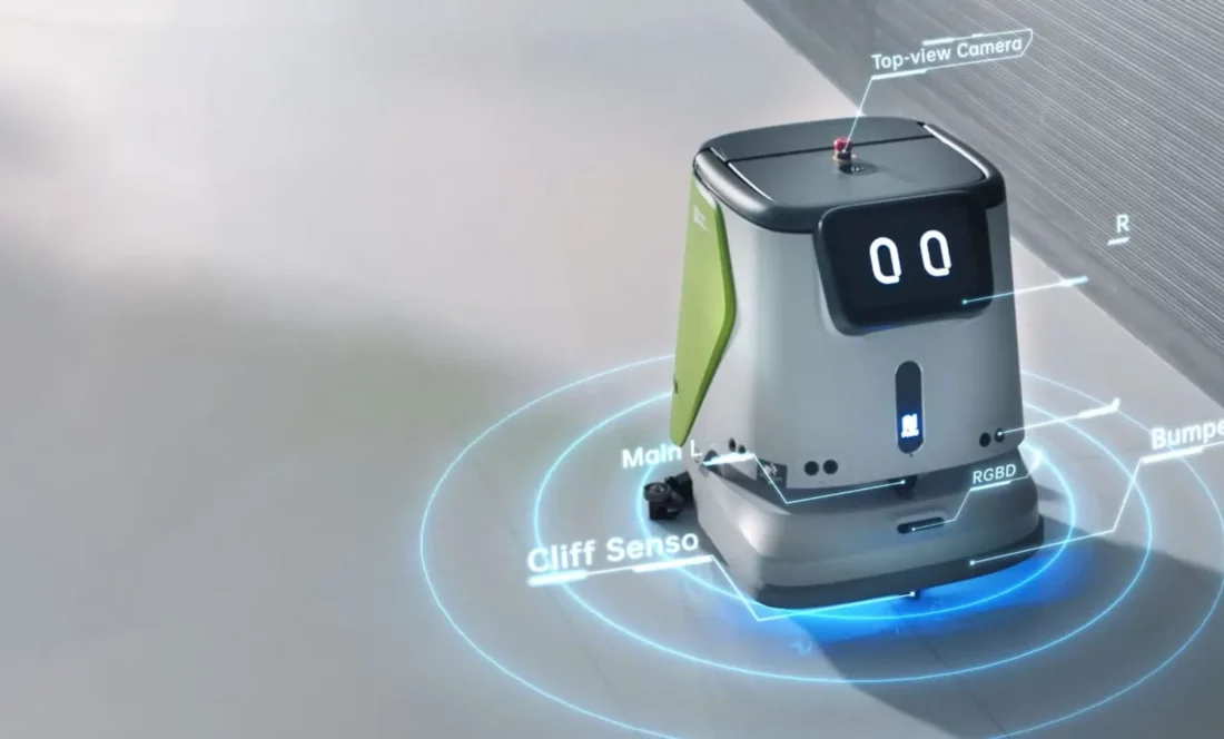 Roboter Pudu CC1 mit Sensoren